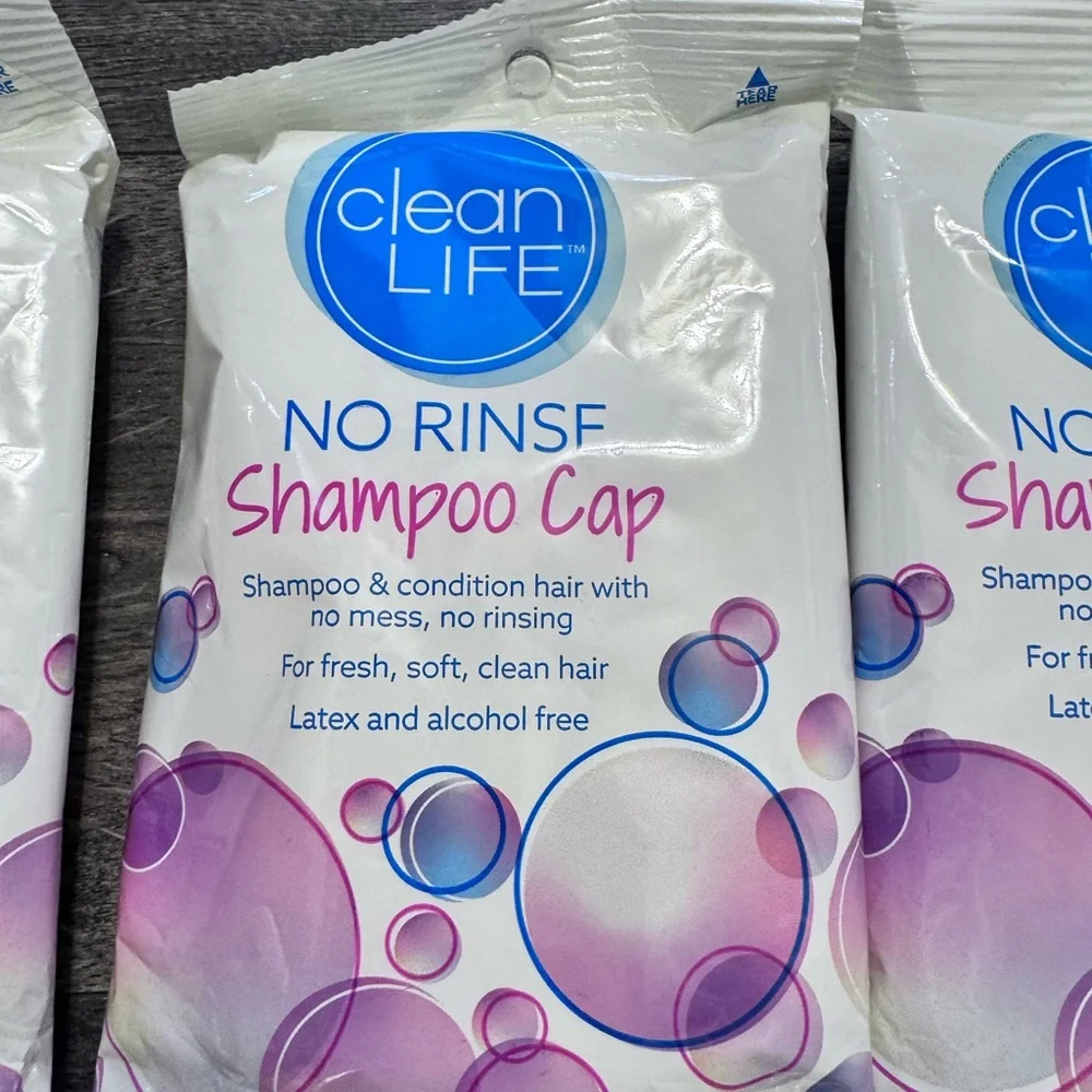 Lot of 5 No‎ Rinse Shampoo Cap Packs NEW